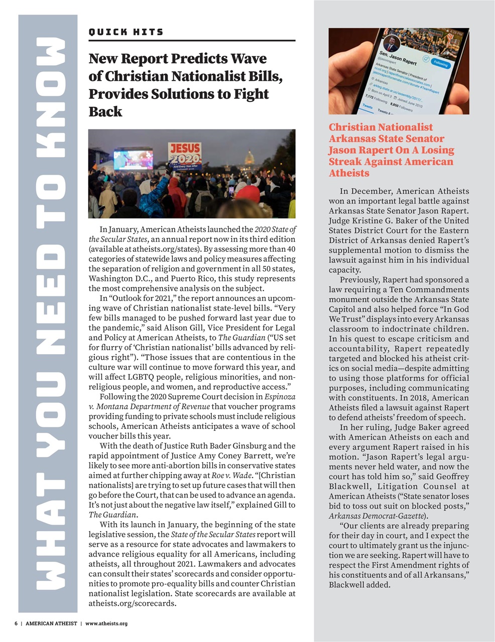 American Atheist Preview Pages