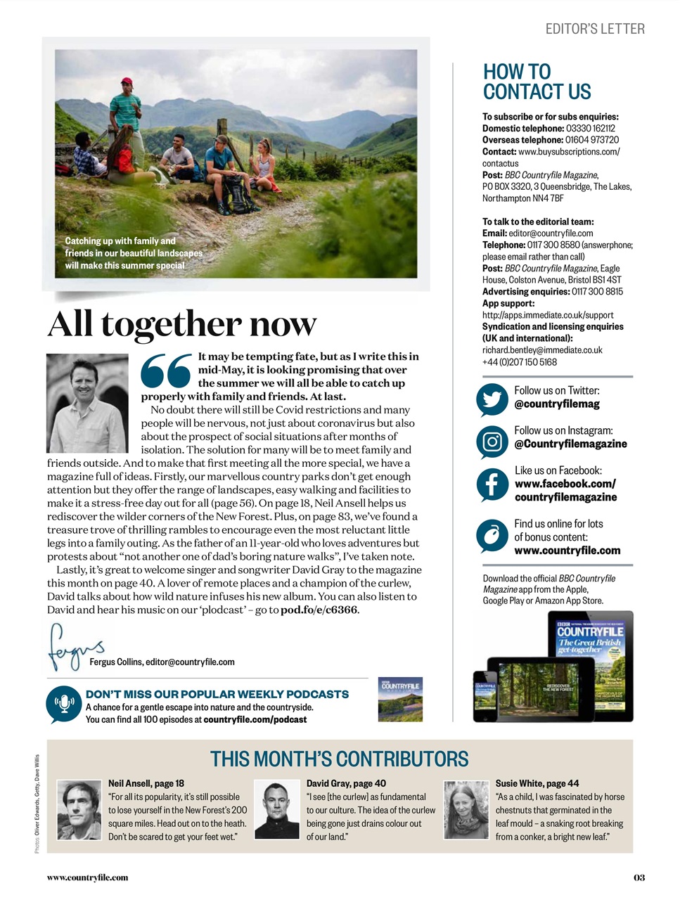 BBC Countryfile Magazine Preview Pages