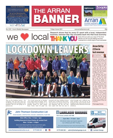 Arran Banner issue 4th June 2021