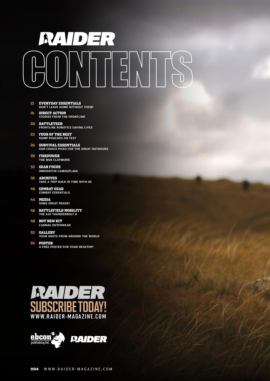 Raider Preview Pages