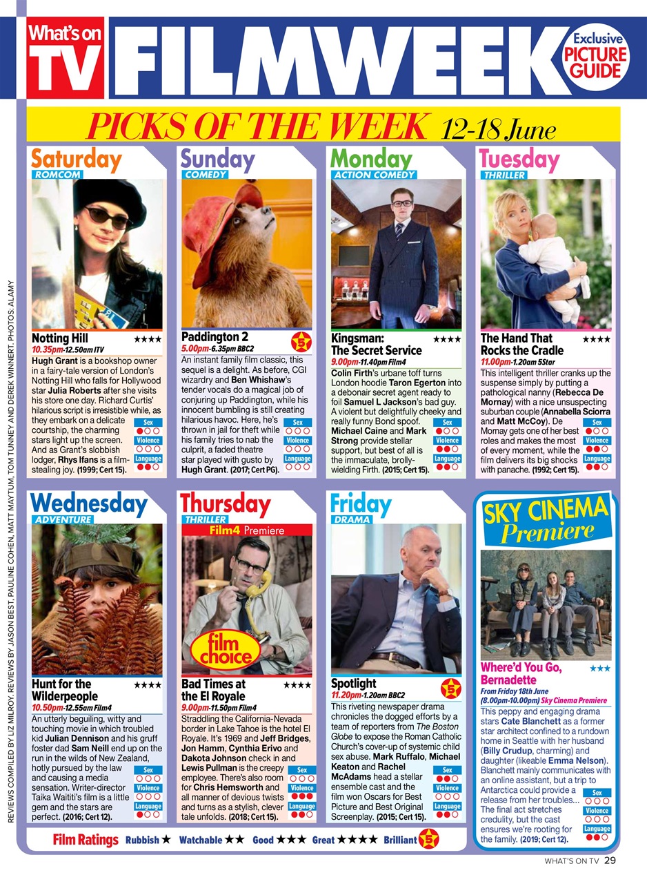 What's on TV Preview Pages