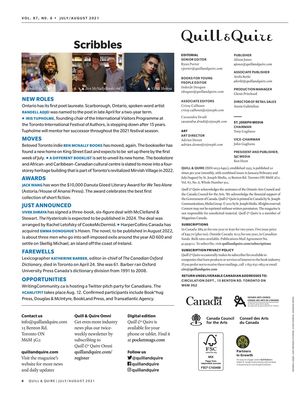 Quill & Quire Preview Pages