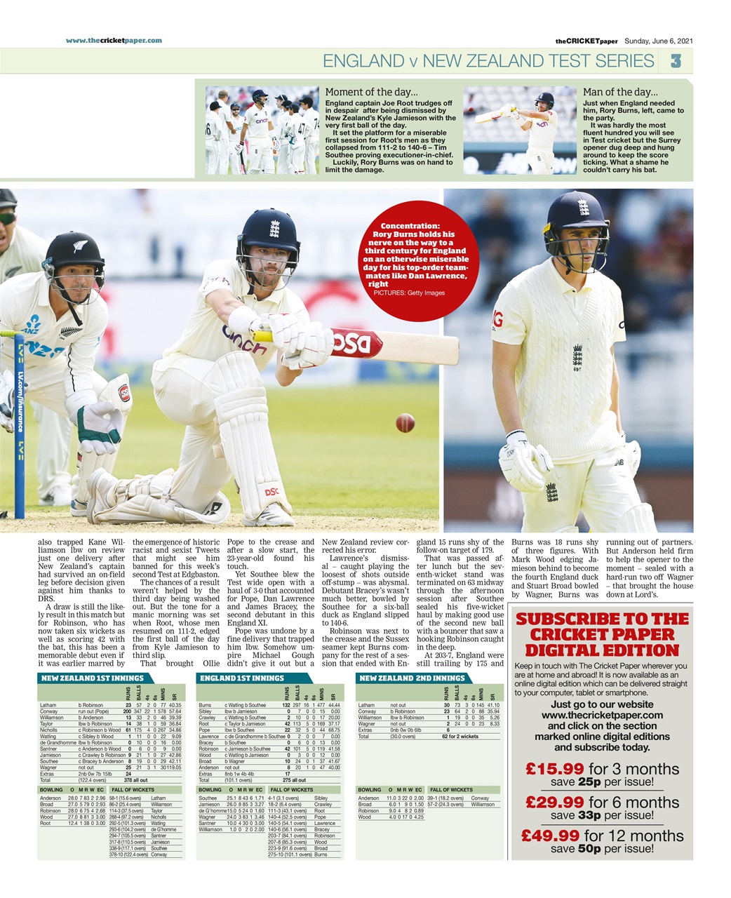 The Cricket Paper Preview Pages