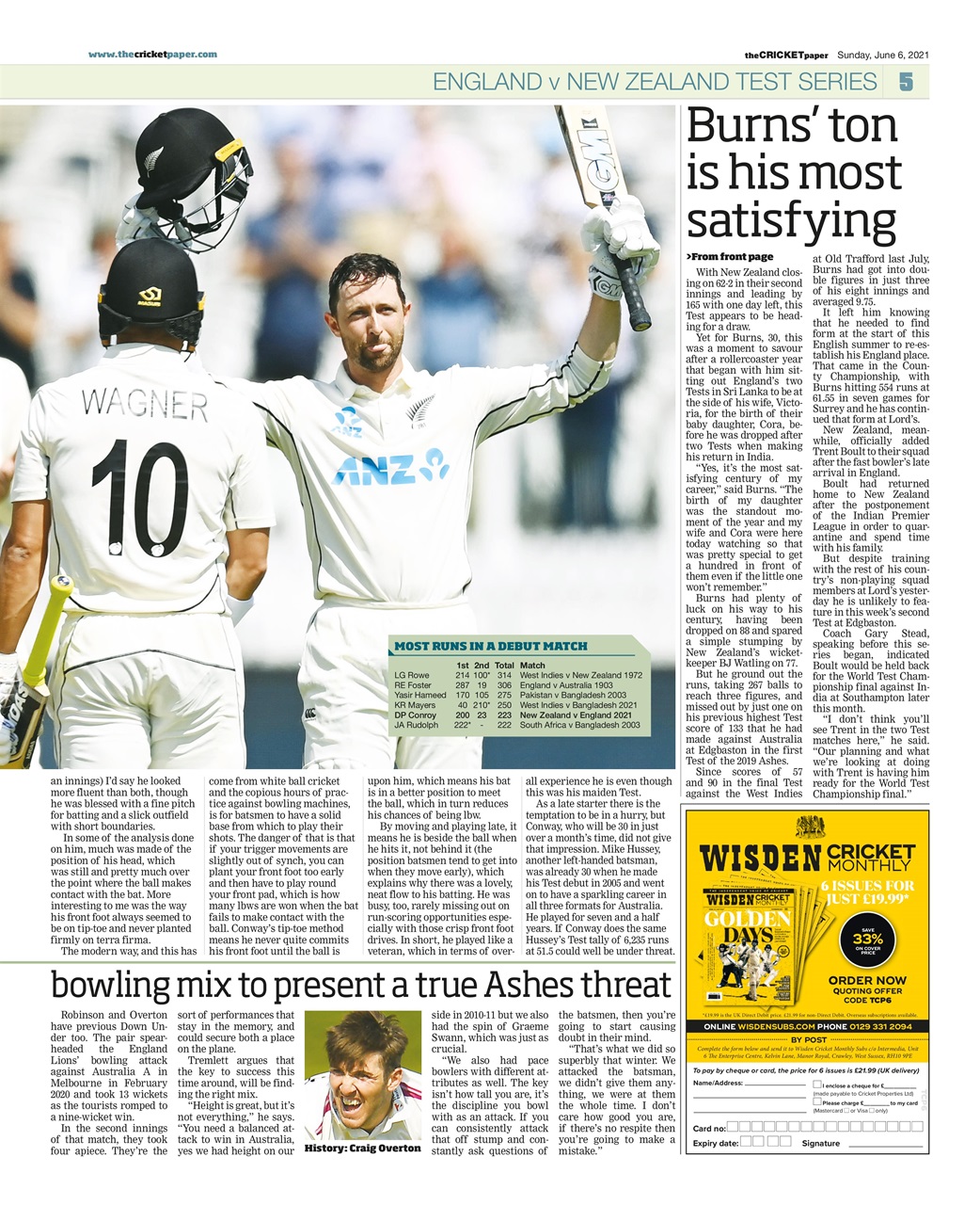 The Cricket Paper Preview Pages