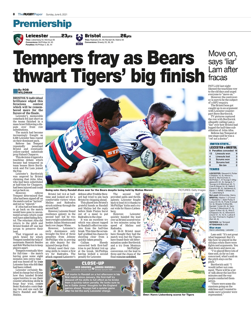 The Rugby Paper Preview Pages
