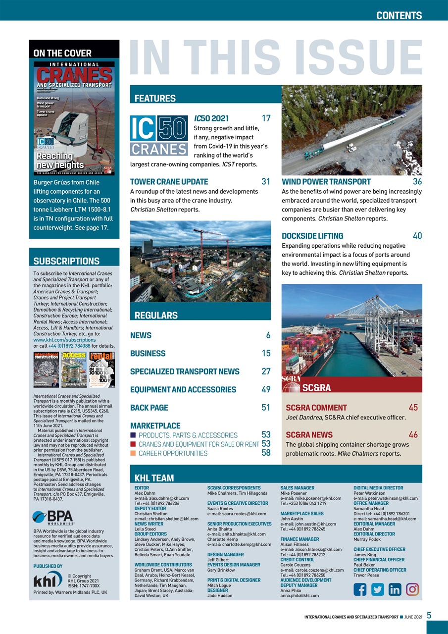 Int. Cranes and Specialized Transp Preview Pages