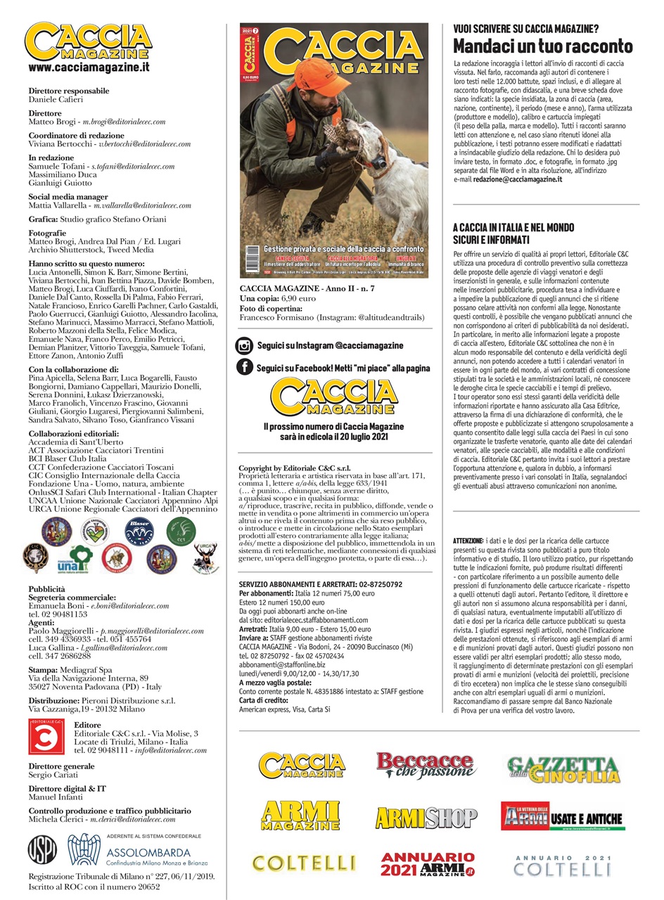 Caccia Magazine Preview Pages