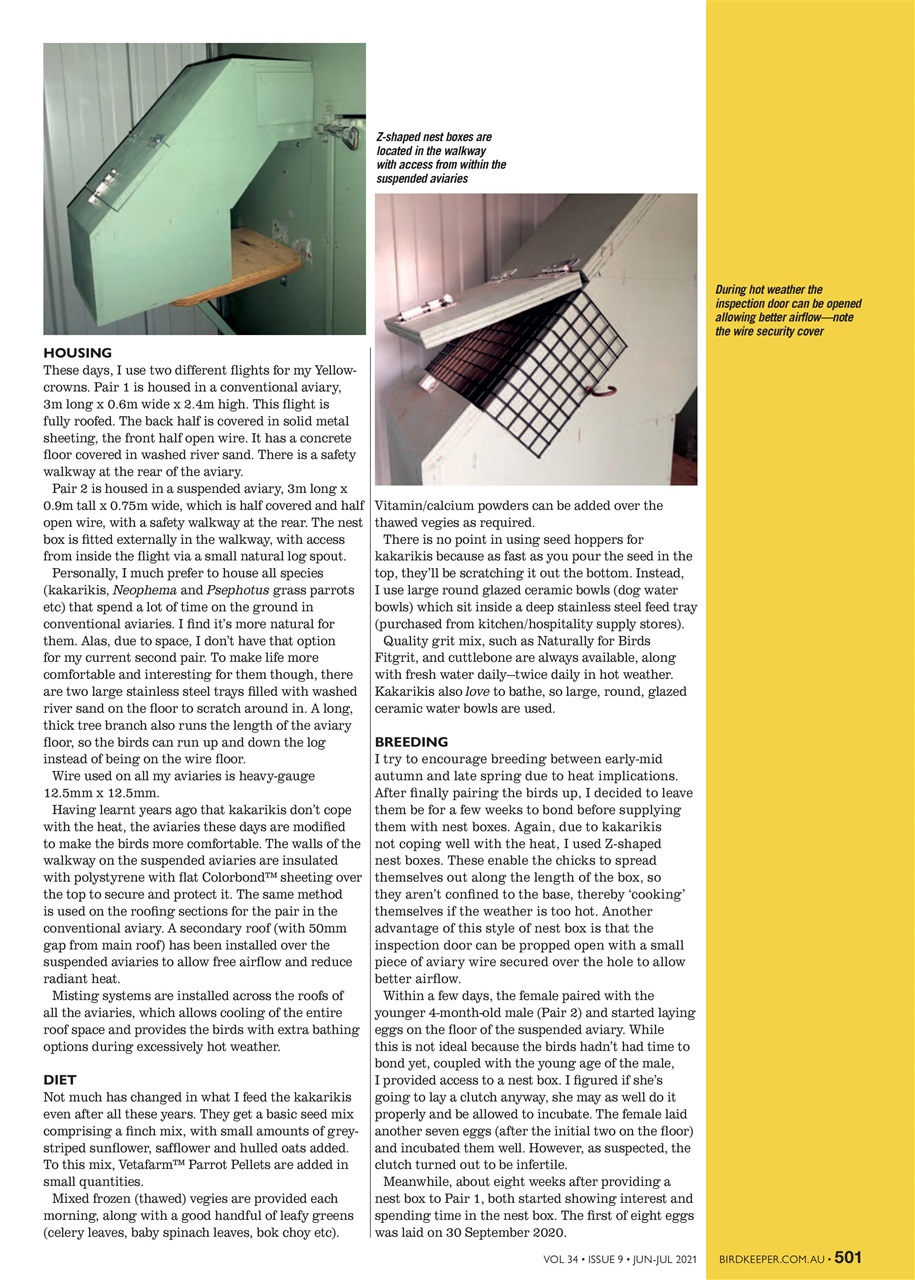 Australian Birdkeeper Magazine Preview Pages