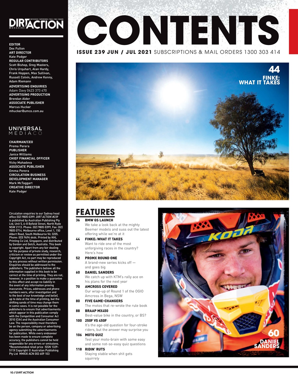 Dirt Action Preview Pages