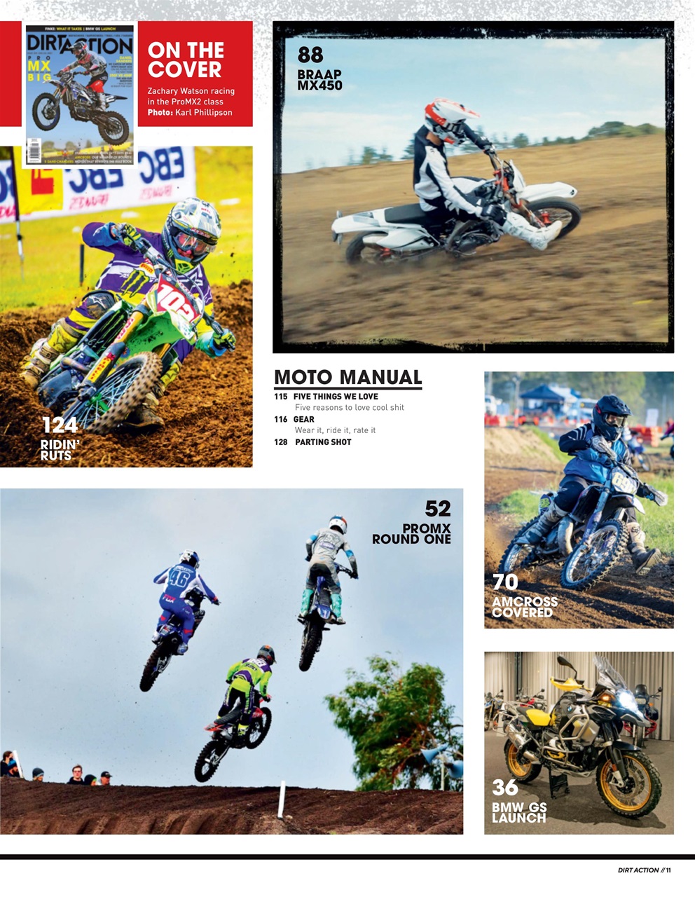 Dirt Action Preview Pages