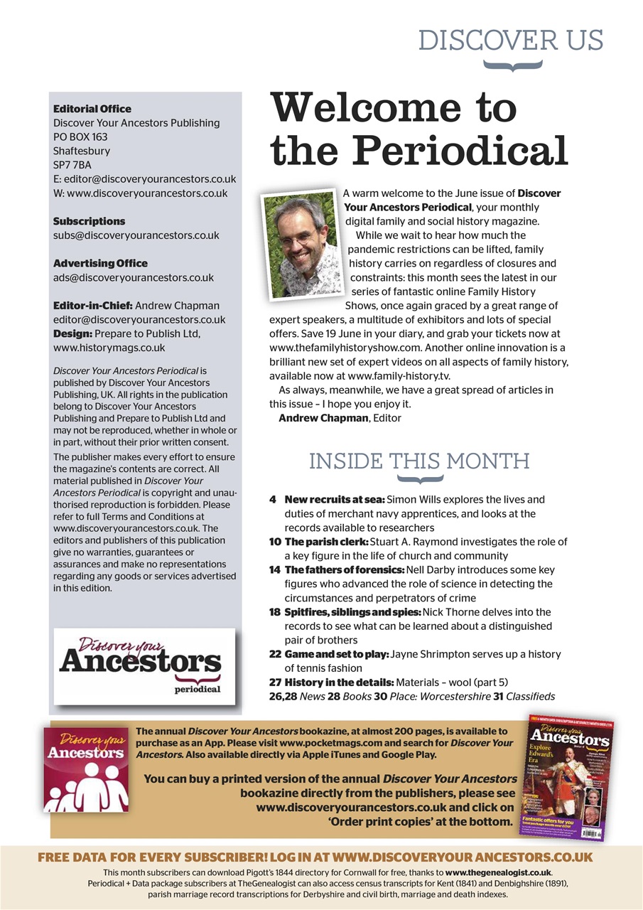 Discover Your Ancestors Preview Pages