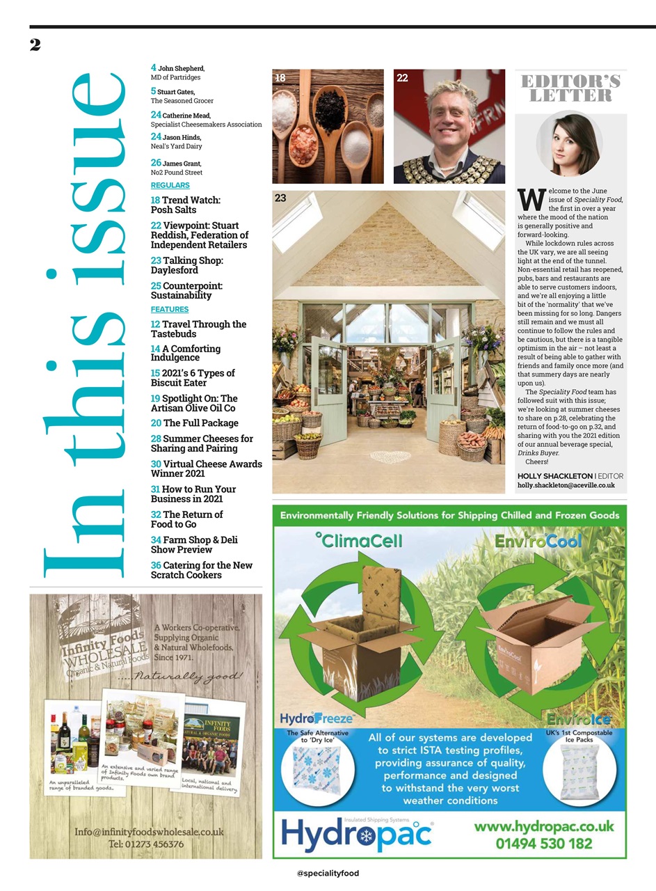 Speciality Food Preview Pages