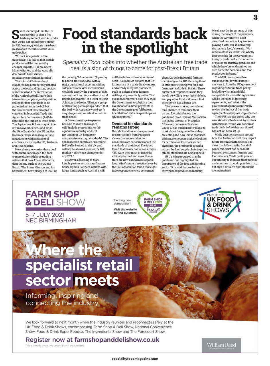 Speciality Food Preview Pages