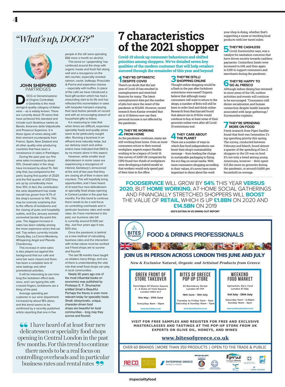Speciality Food Preview Pages
