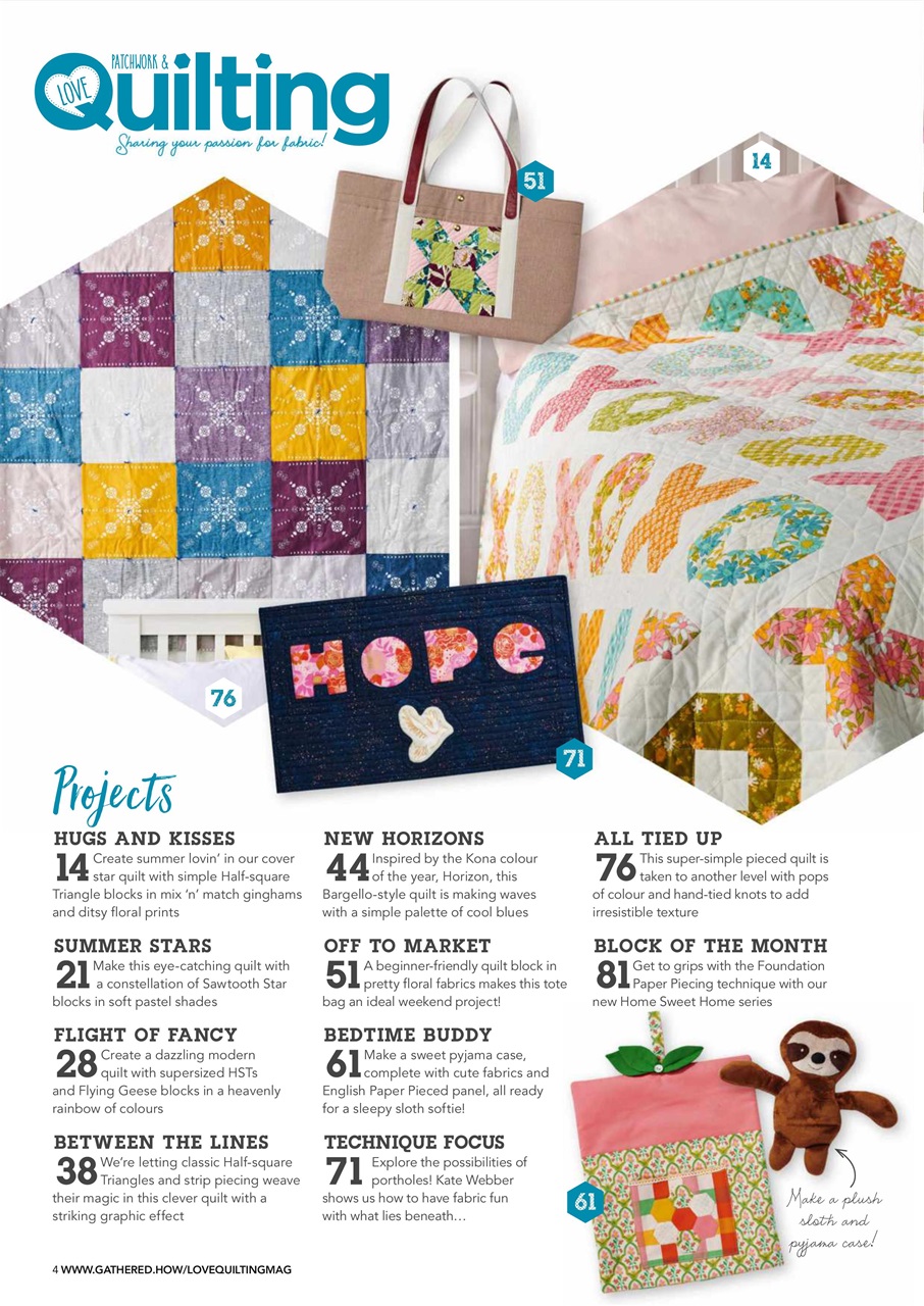 Love Patchwork & Quilting Preview Pages