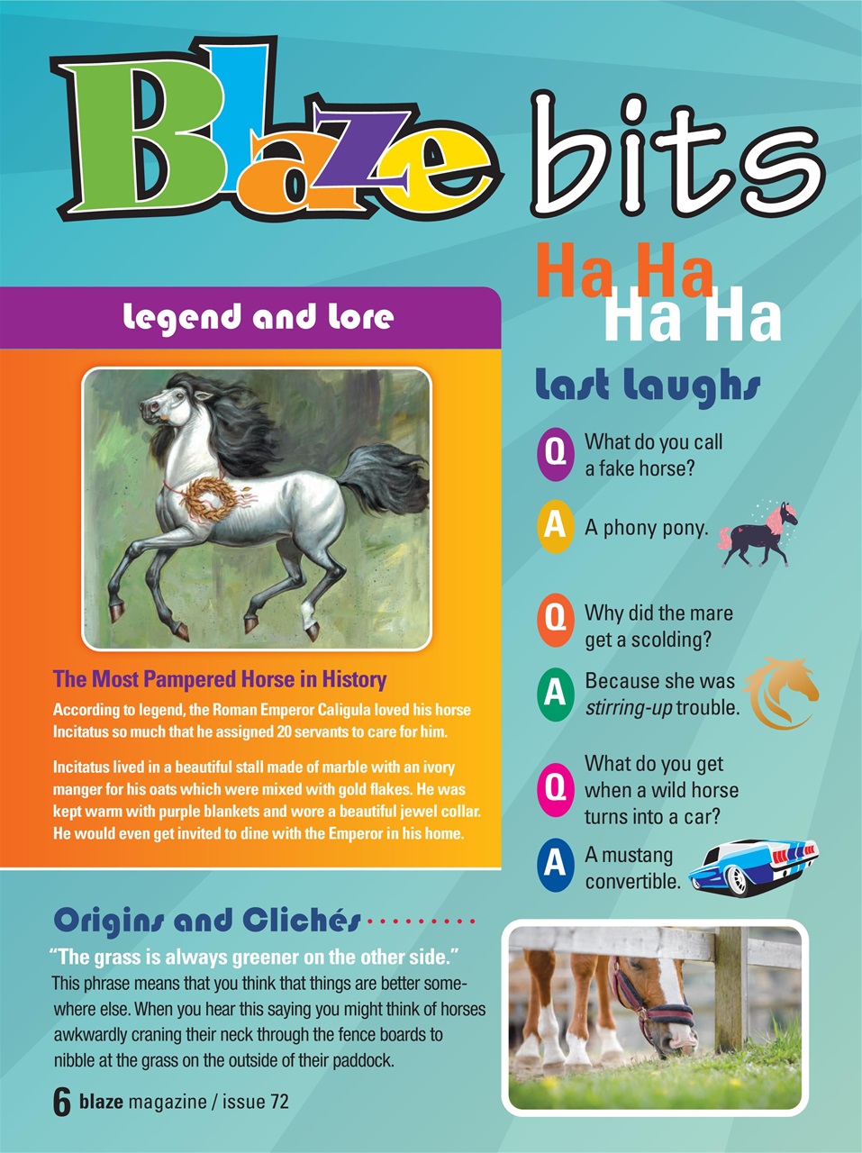 Blaze Magazine For Horse Crazy Kids Preview Pages