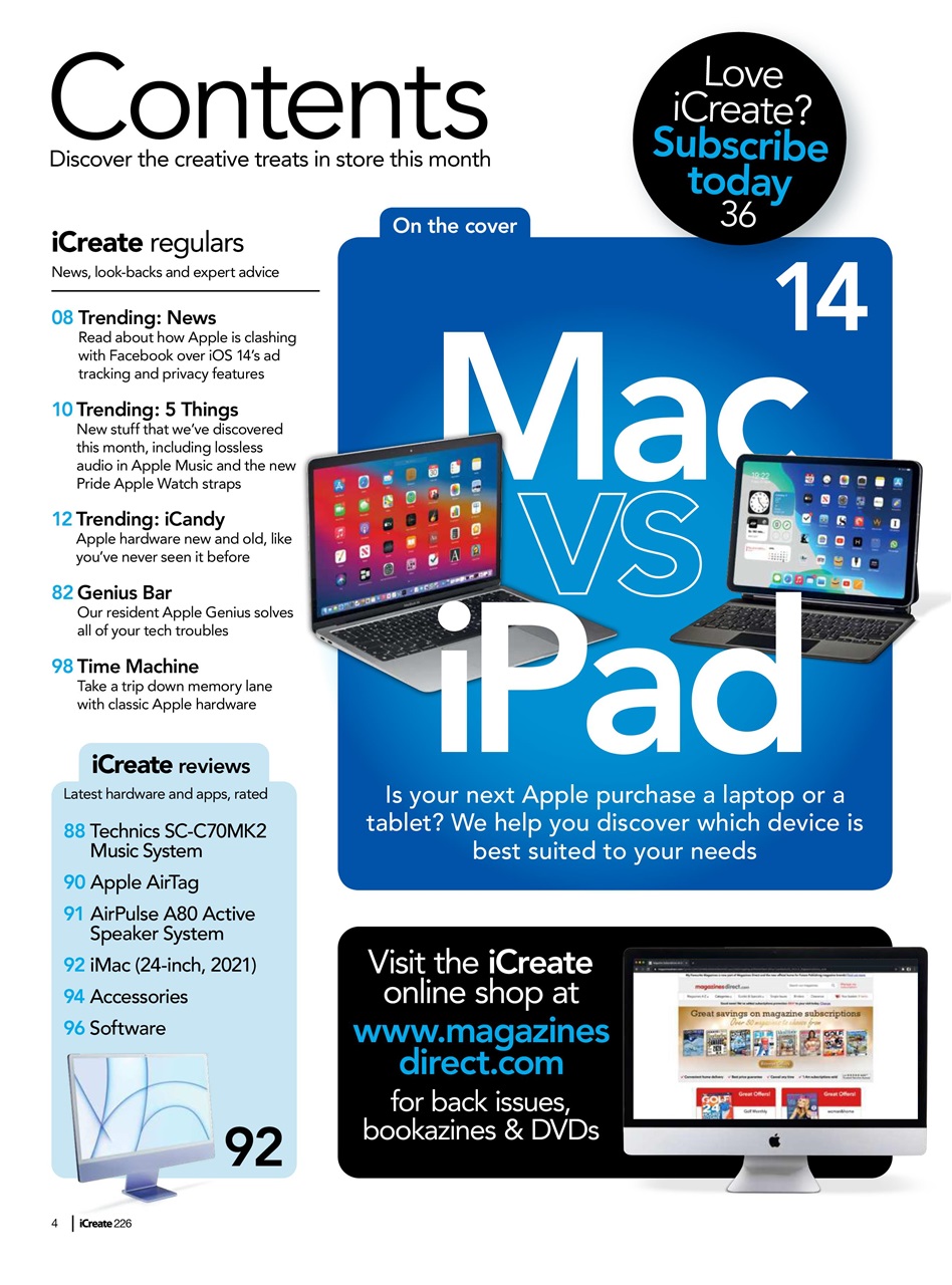 iCreate Preview Pages