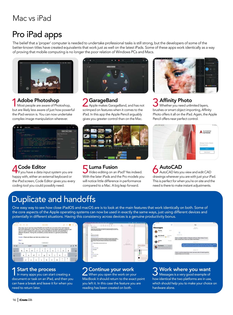 iCreate Preview Pages