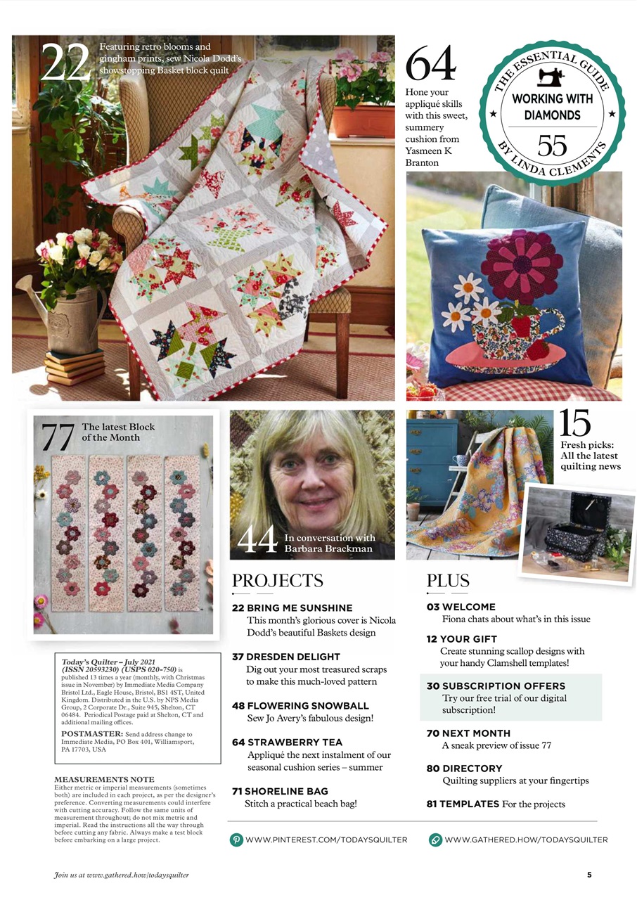 Today’s Quilter Preview Pages