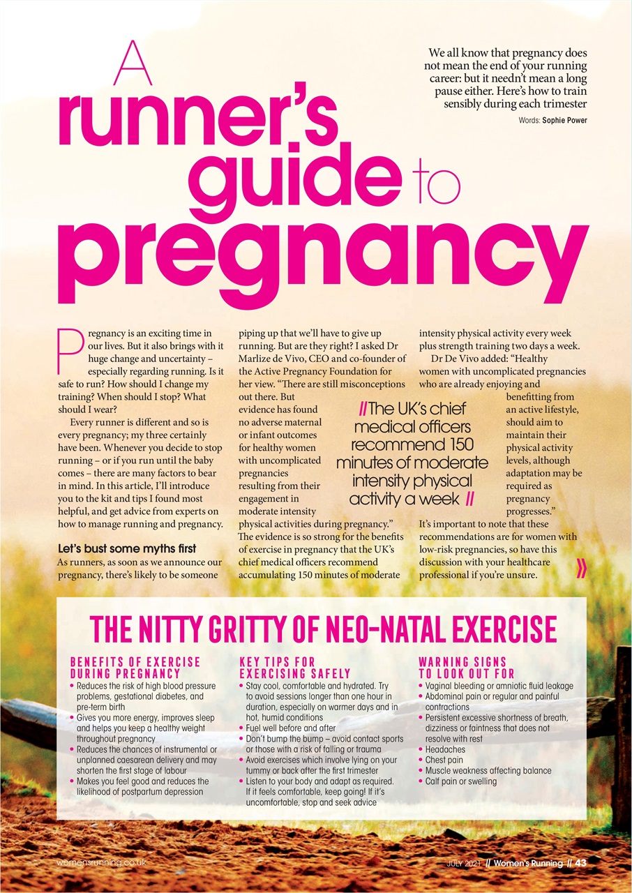 Women’s Running Preview Pages