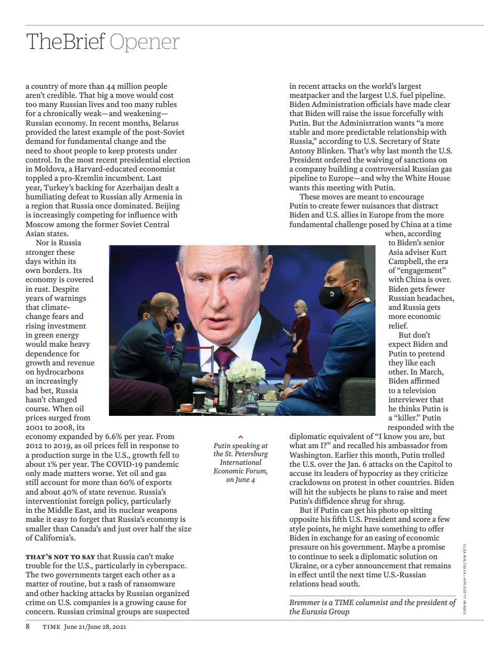 TIME Magazine Europe Preview Pages