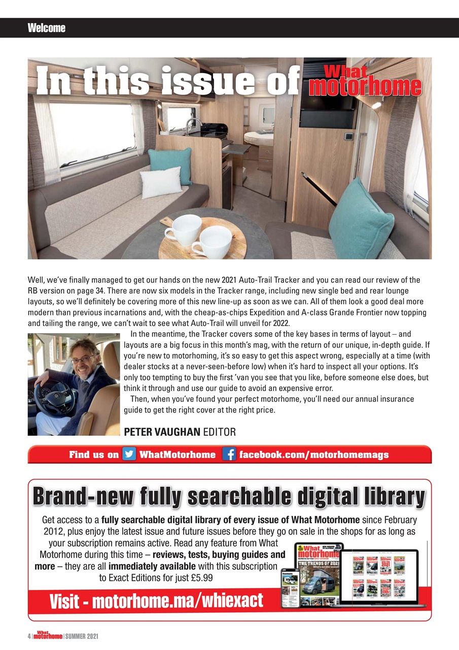 What Motorhome magazine Preview Pages