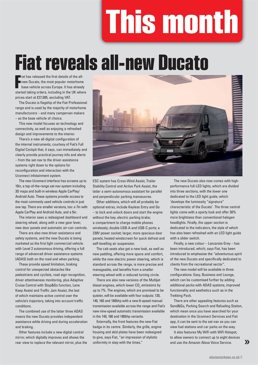 What Motorhome magazine Preview Pages