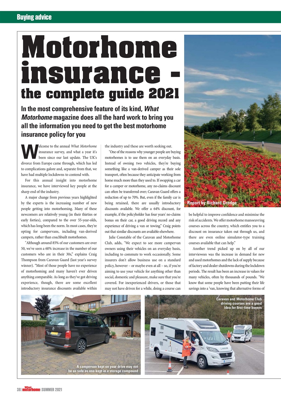 What Motorhome magazine Preview Pages