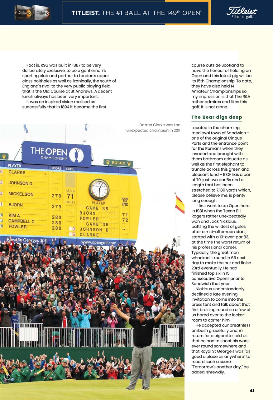 Golf Monthly Preview Pages
