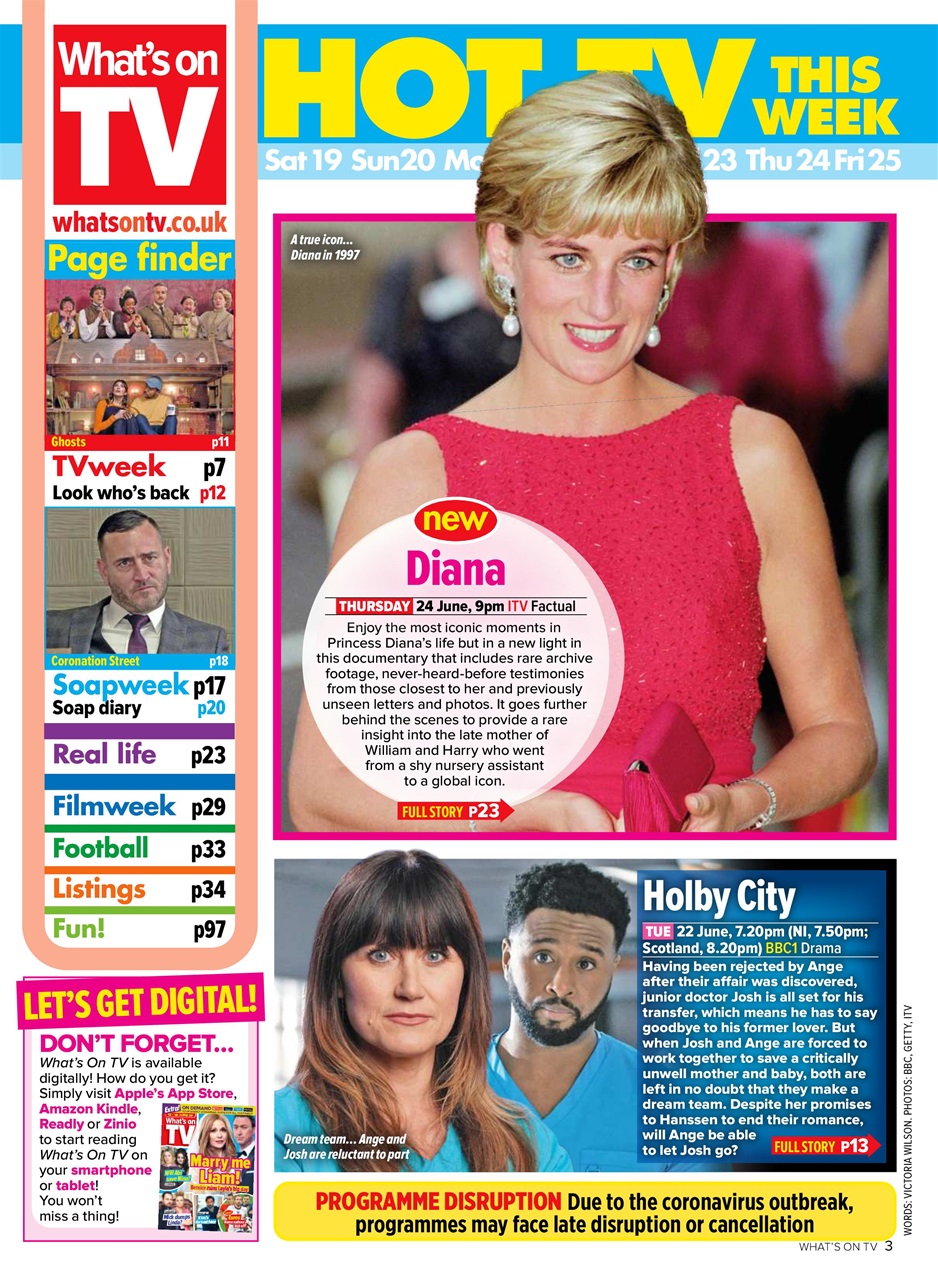 What's on TV Preview Pages