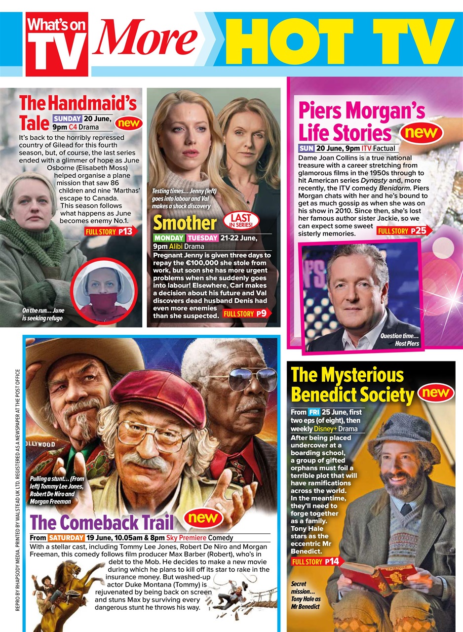 What's on TV Preview Pages