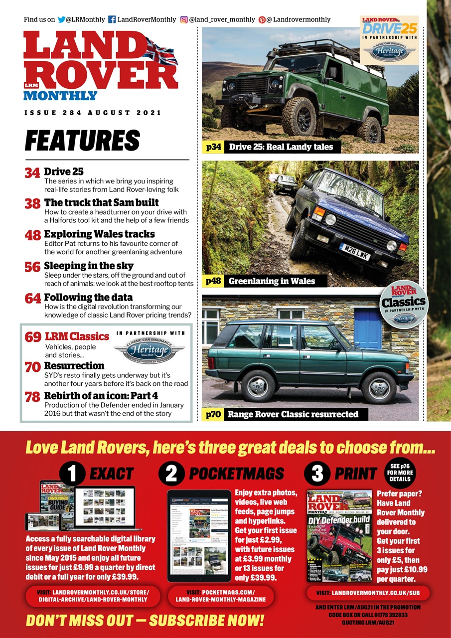 Land Rover Monthly Preview Pages