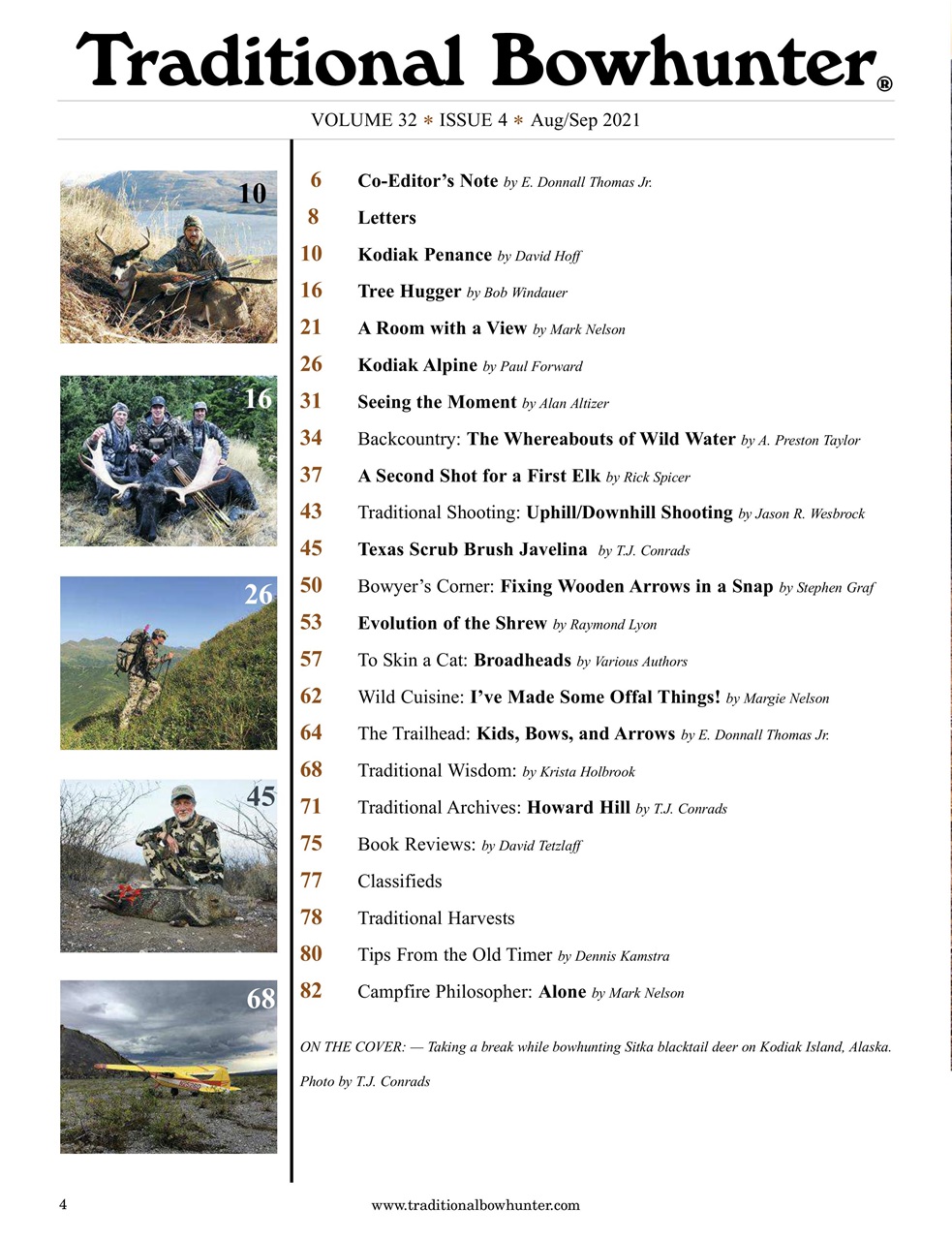 Traditional Bowhunter Magazine Preview Pages