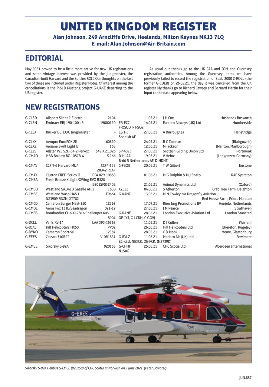 Air Britain News Preview Pages