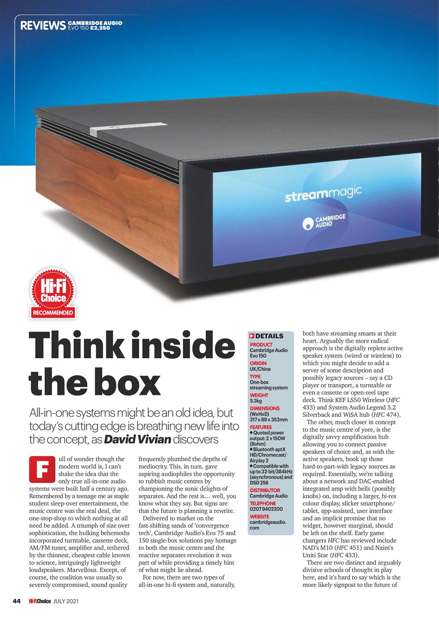 Hi-Fi Choice Preview Pages