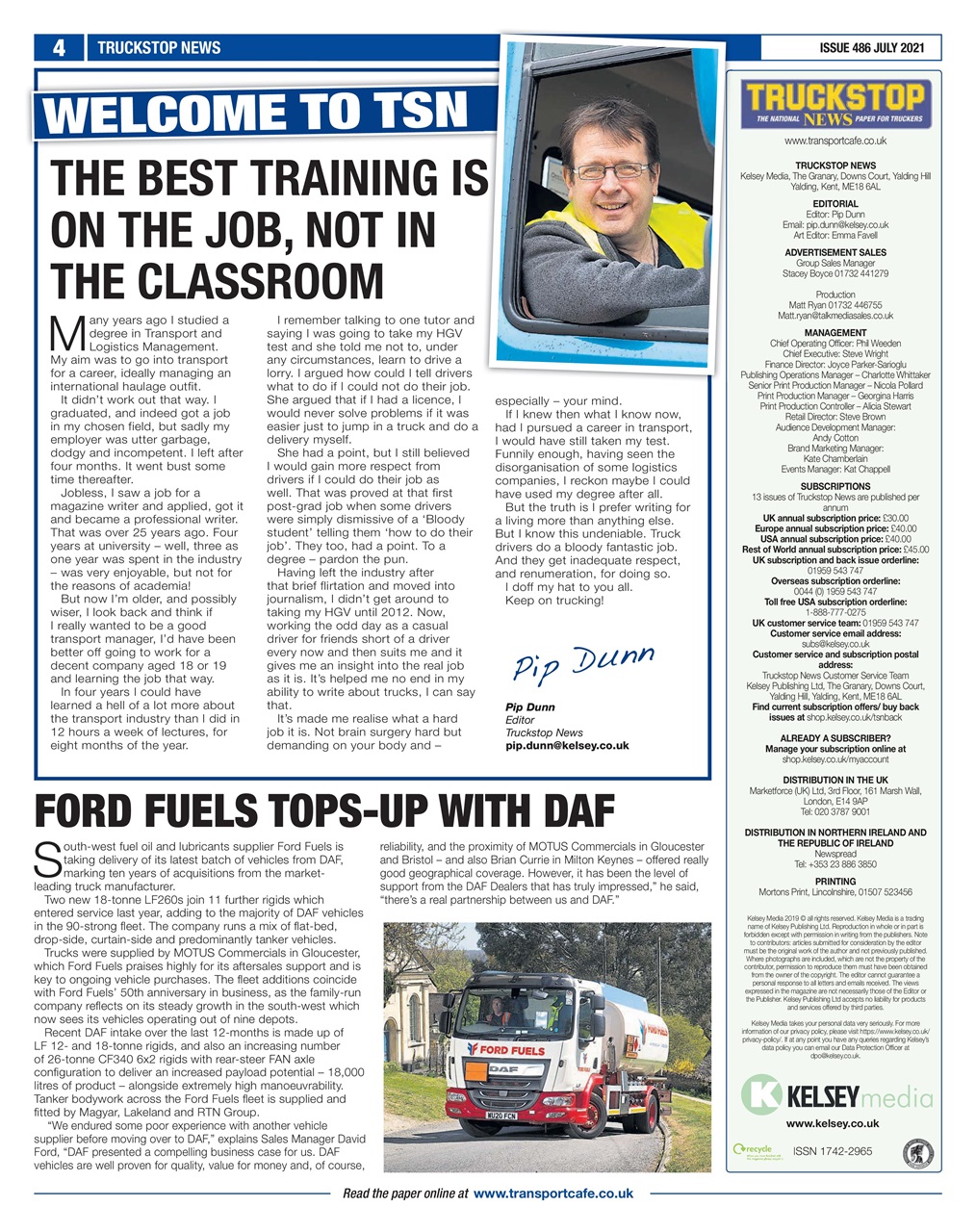 Truckstop News Preview Pages