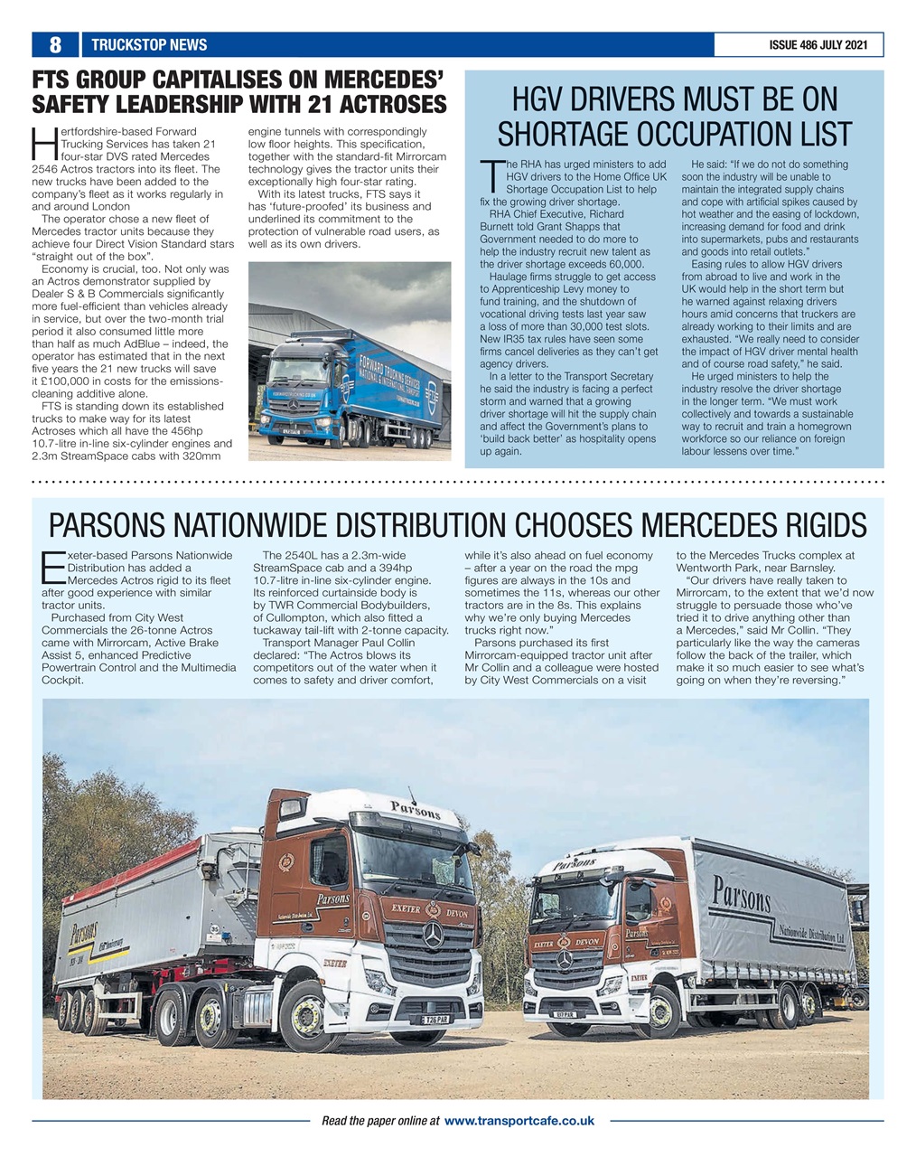 Truckstop News Preview Pages