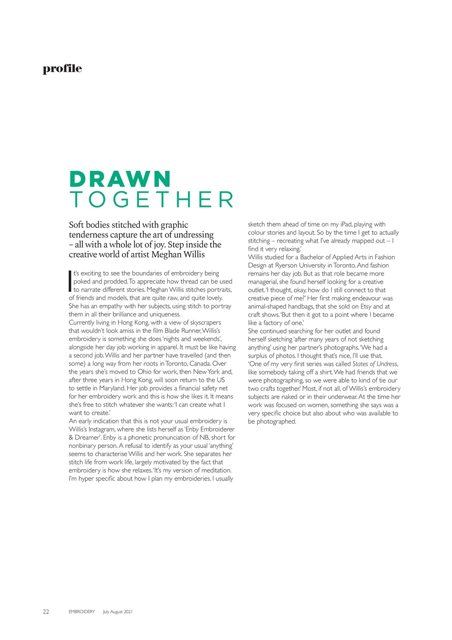 Embroidery Magazine Preview Pages