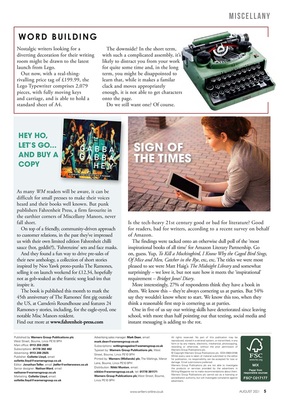 Writing Magazine Preview Pages