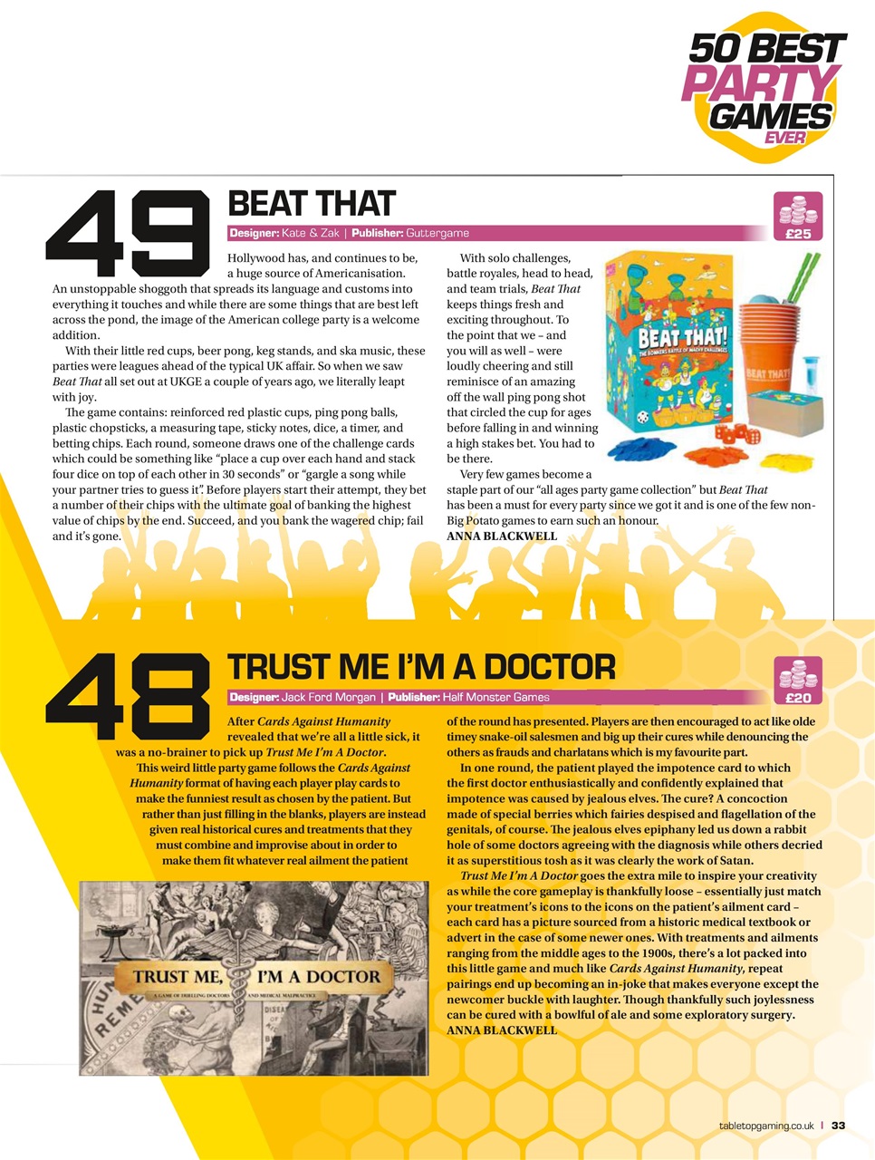 Tabletop Gaming Preview Pages