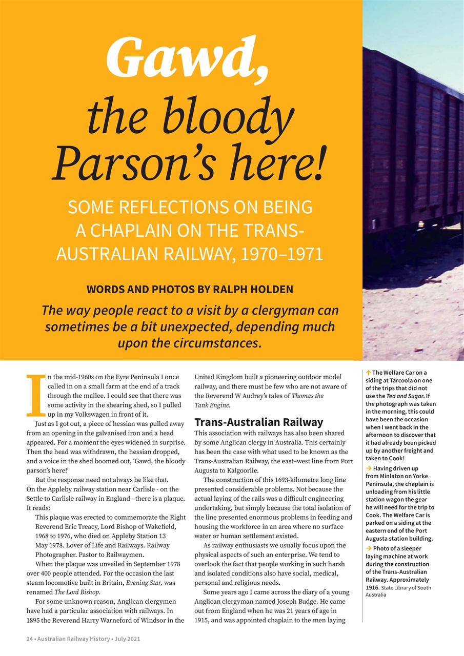 Australian Railway History Preview Pages