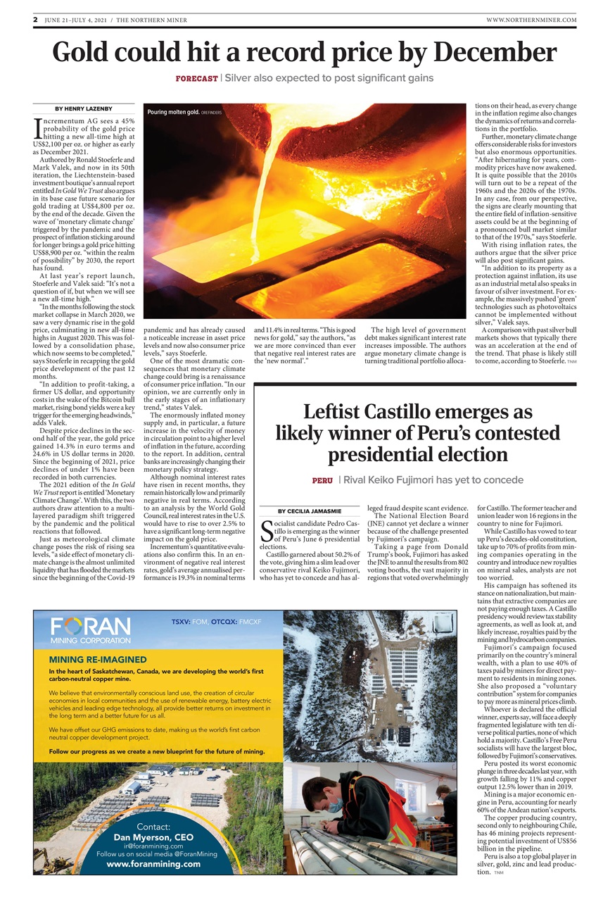 The Northern Miner Preview Pages