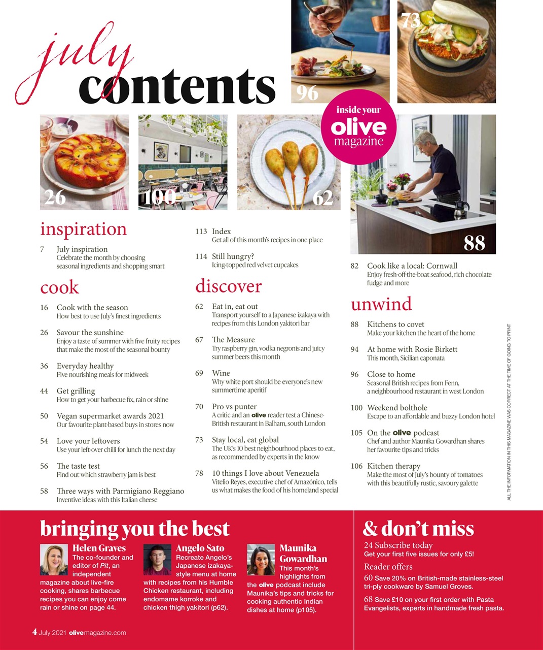 Olive Magazine Preview Pages