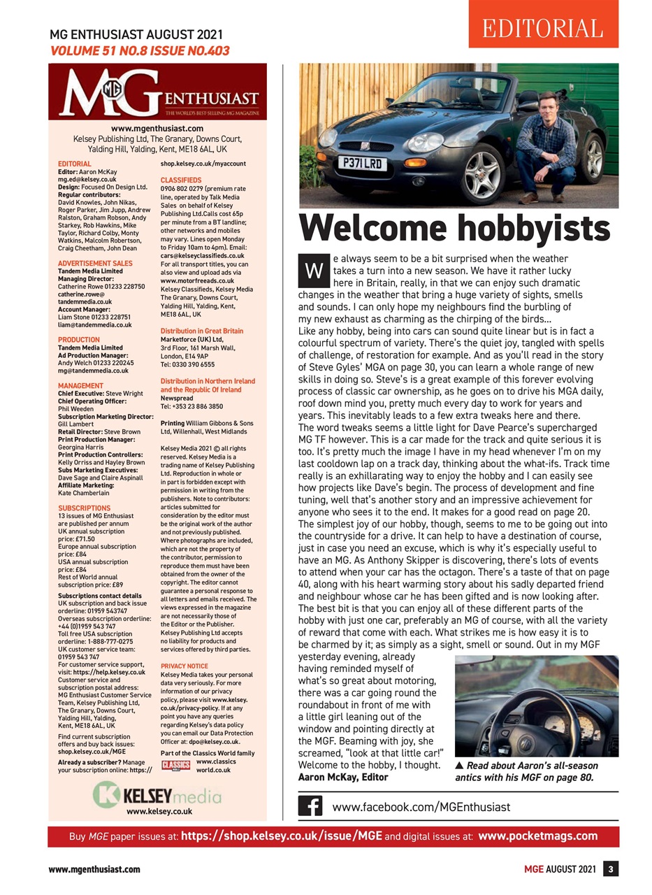 MG Enthusiast Preview Pages