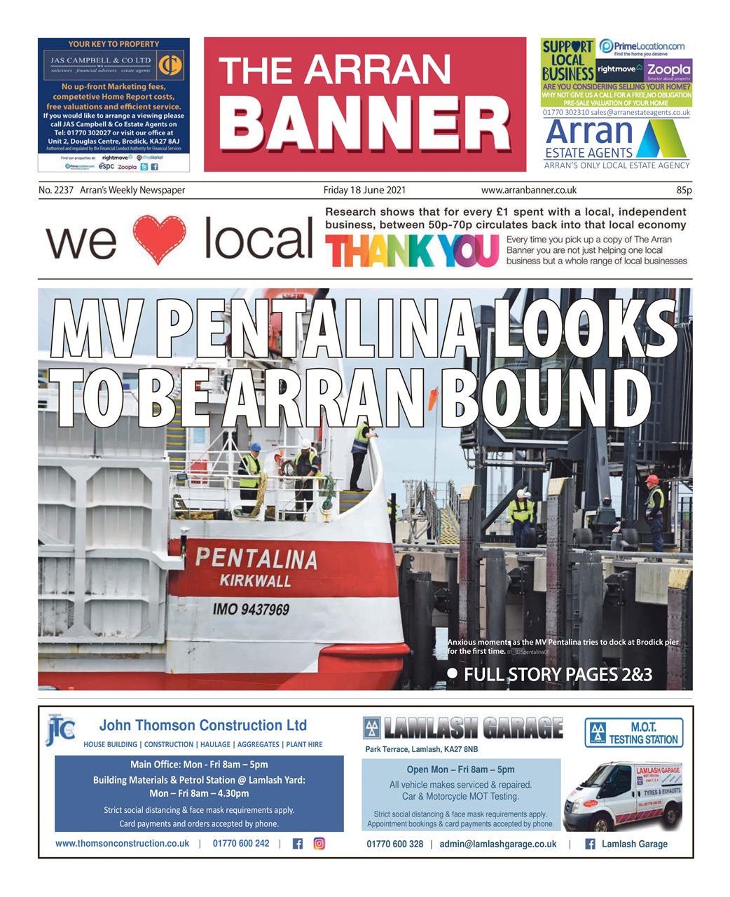 Arran Banner Preview Pages