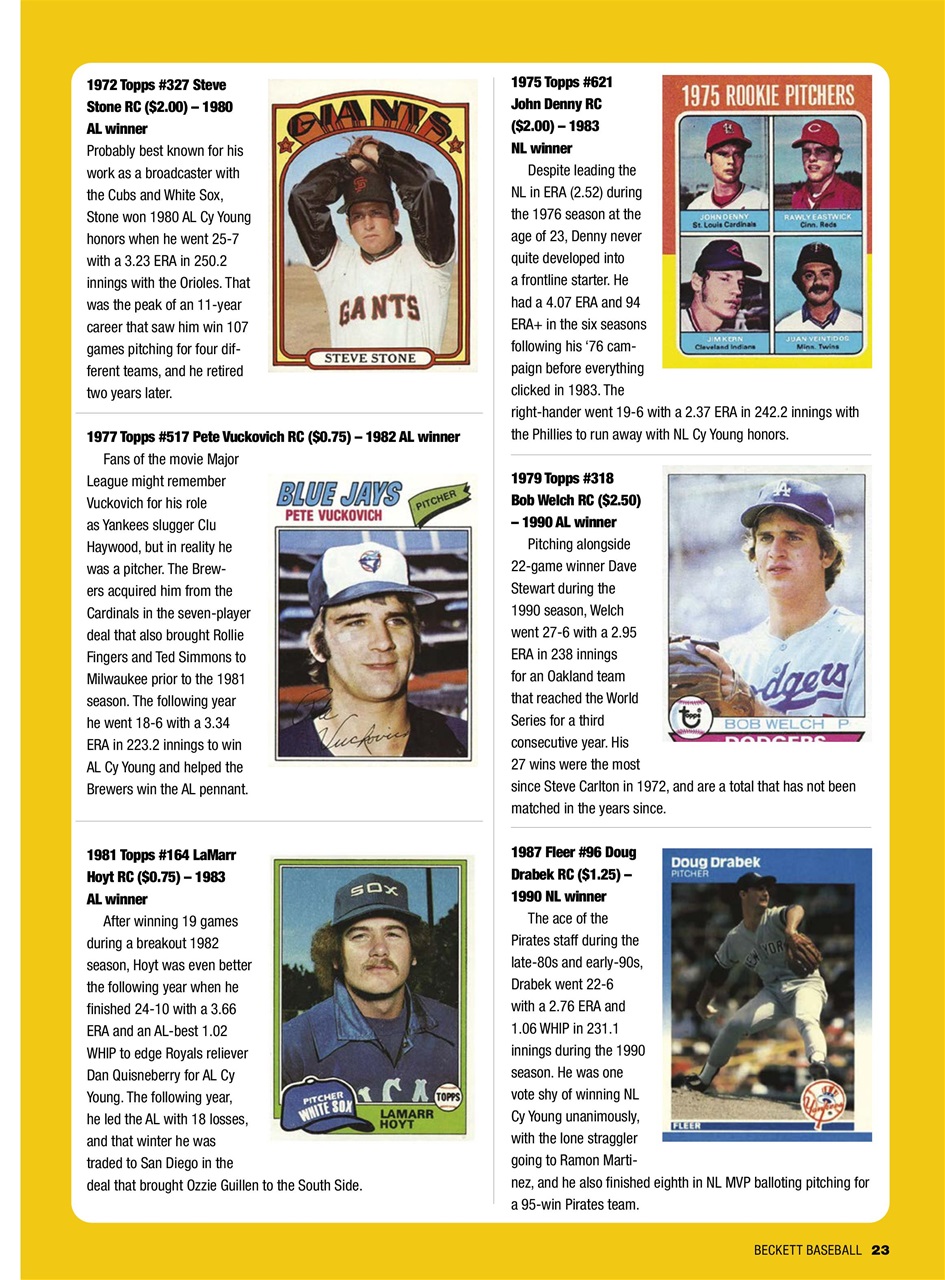 Beckett Baseball Magazine Preview Pages