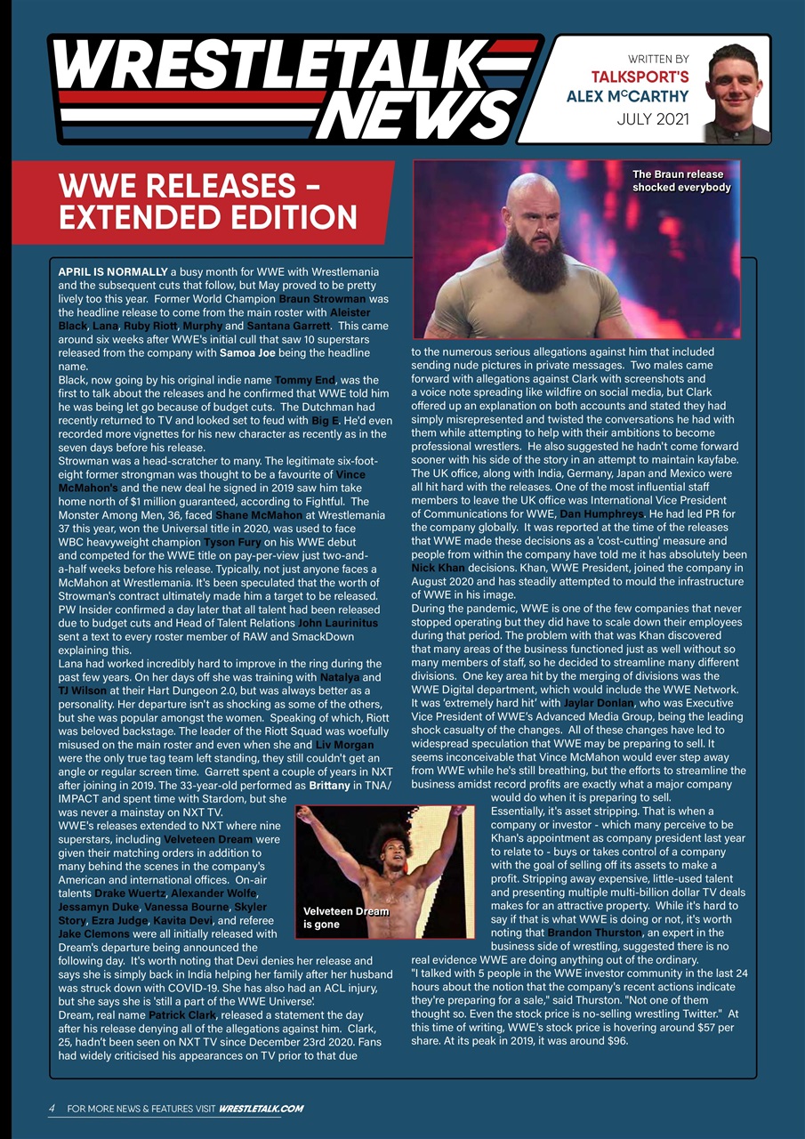 Wrestletalk Magazine Preview Pages