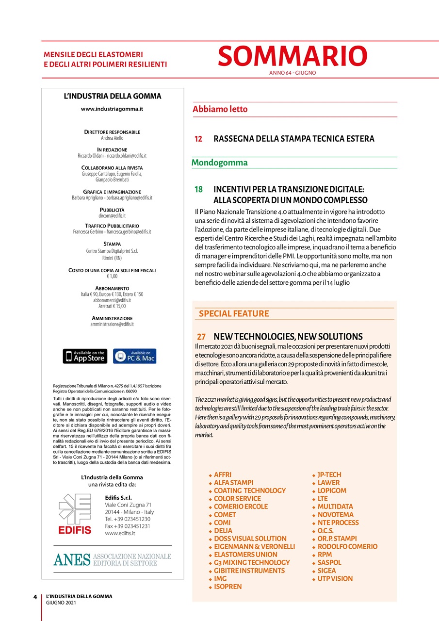 L’industria della Gomma Preview Pages