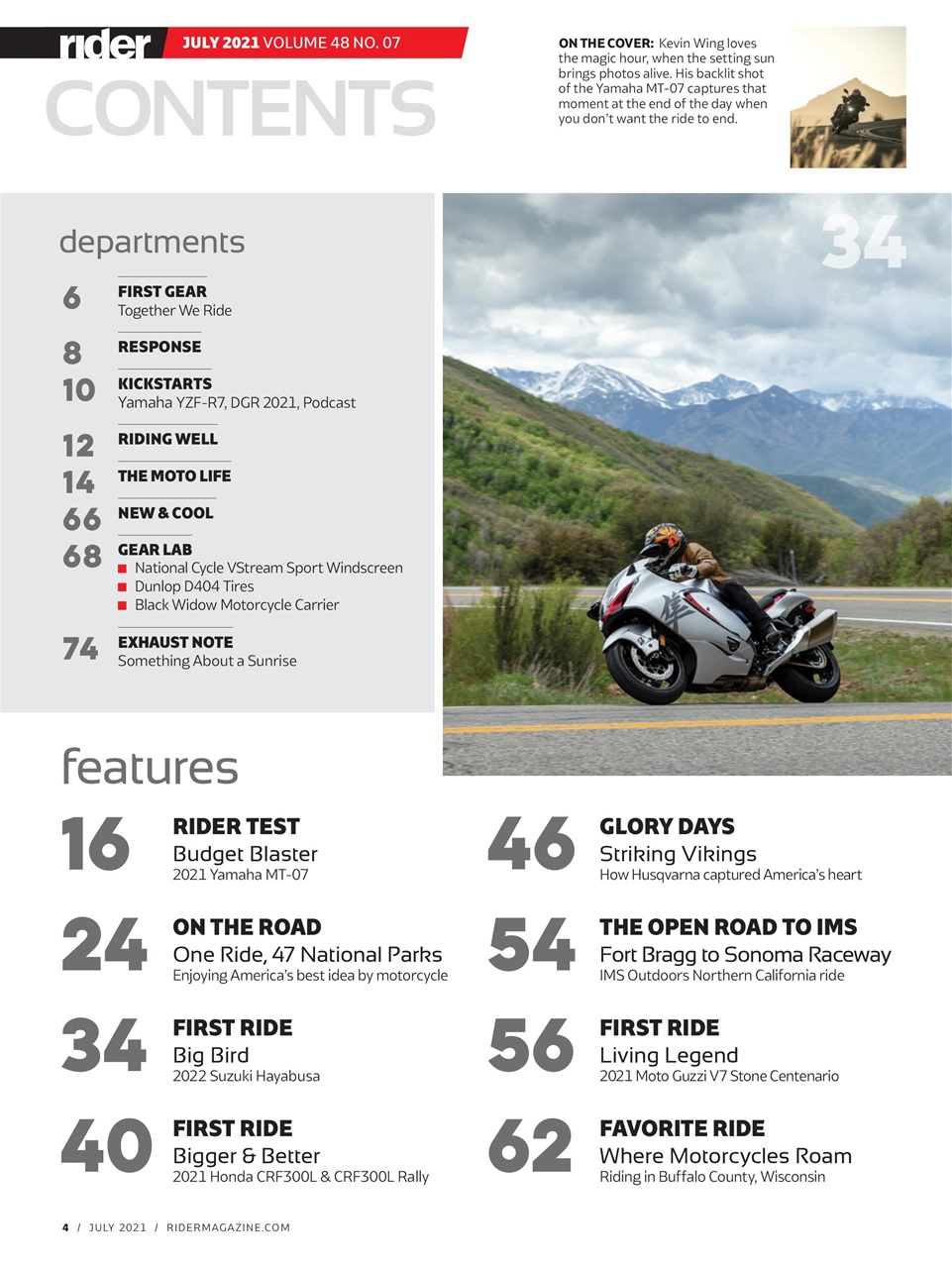 Rider Magazine Preview Pages