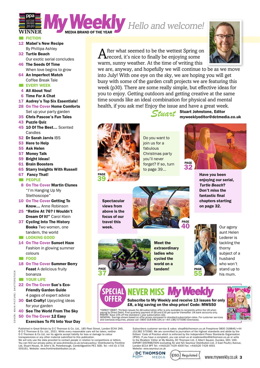 My Weekly Preview Pages